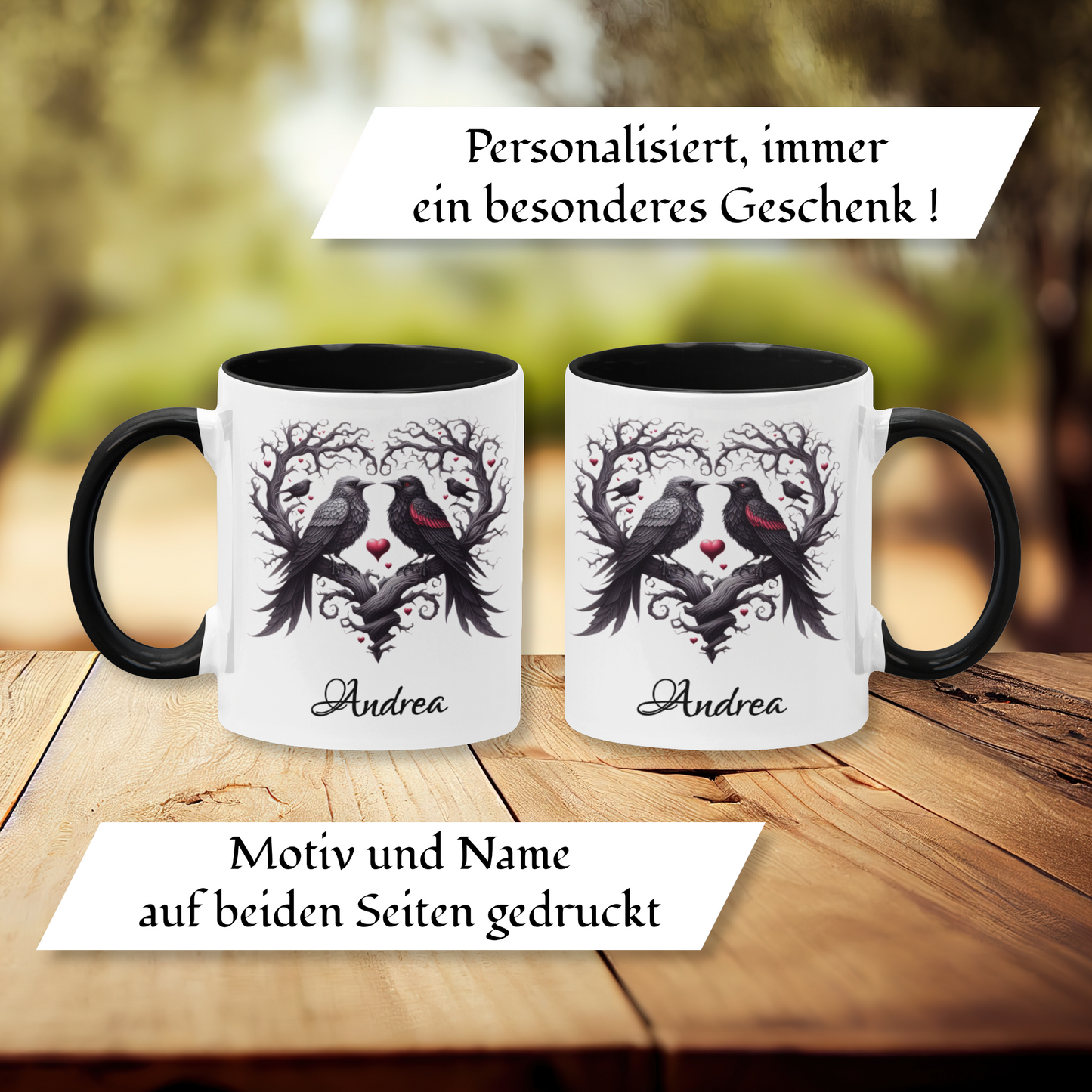Personalisierte Gothic Tasse
