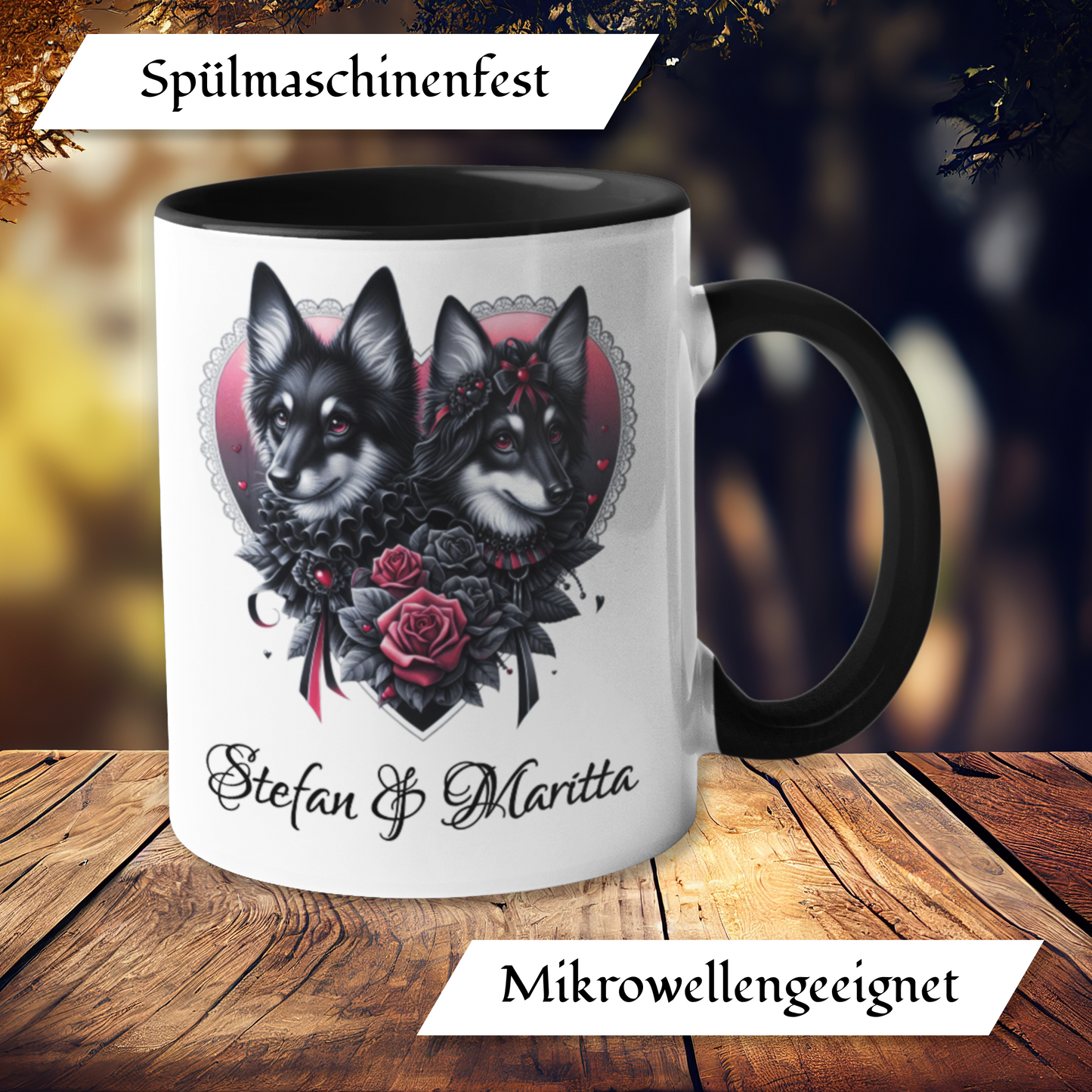 Personalisierte Gothic Tasse