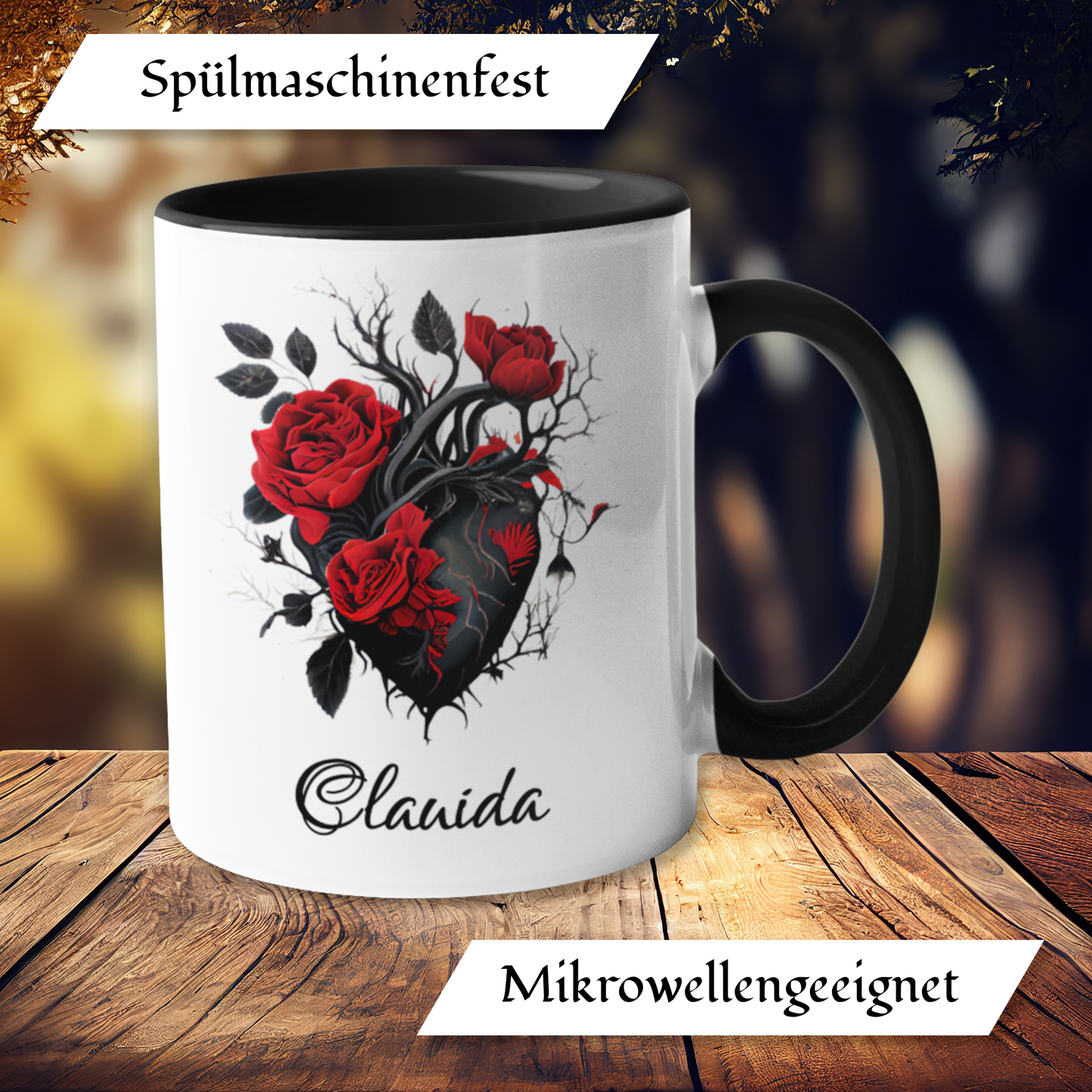 Personalisierte Gothic Tasse
