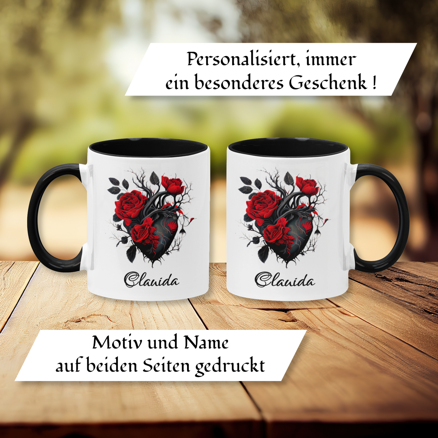 Personalisierte Gothic Tasse
