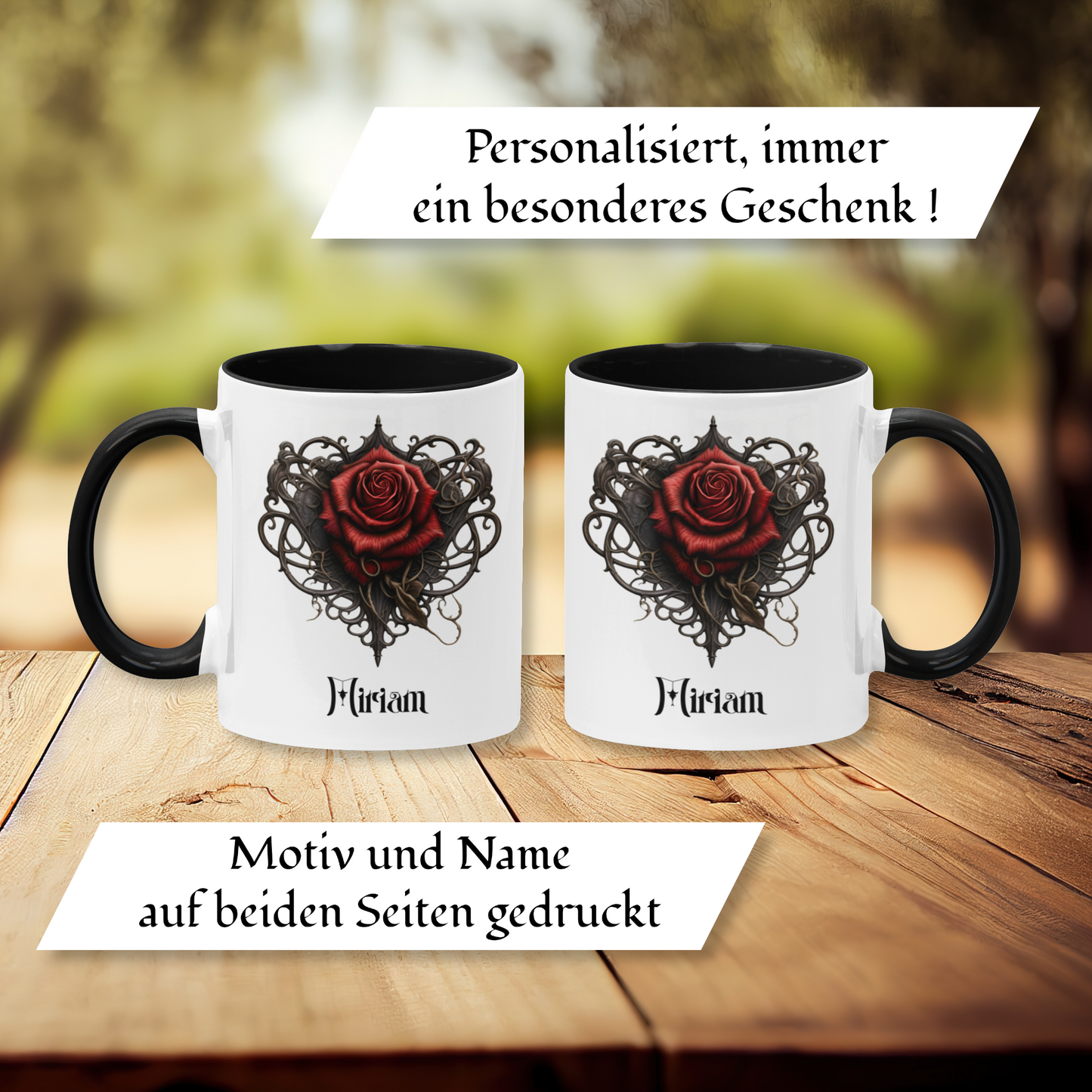 Personalisierte Gothic Tasse
