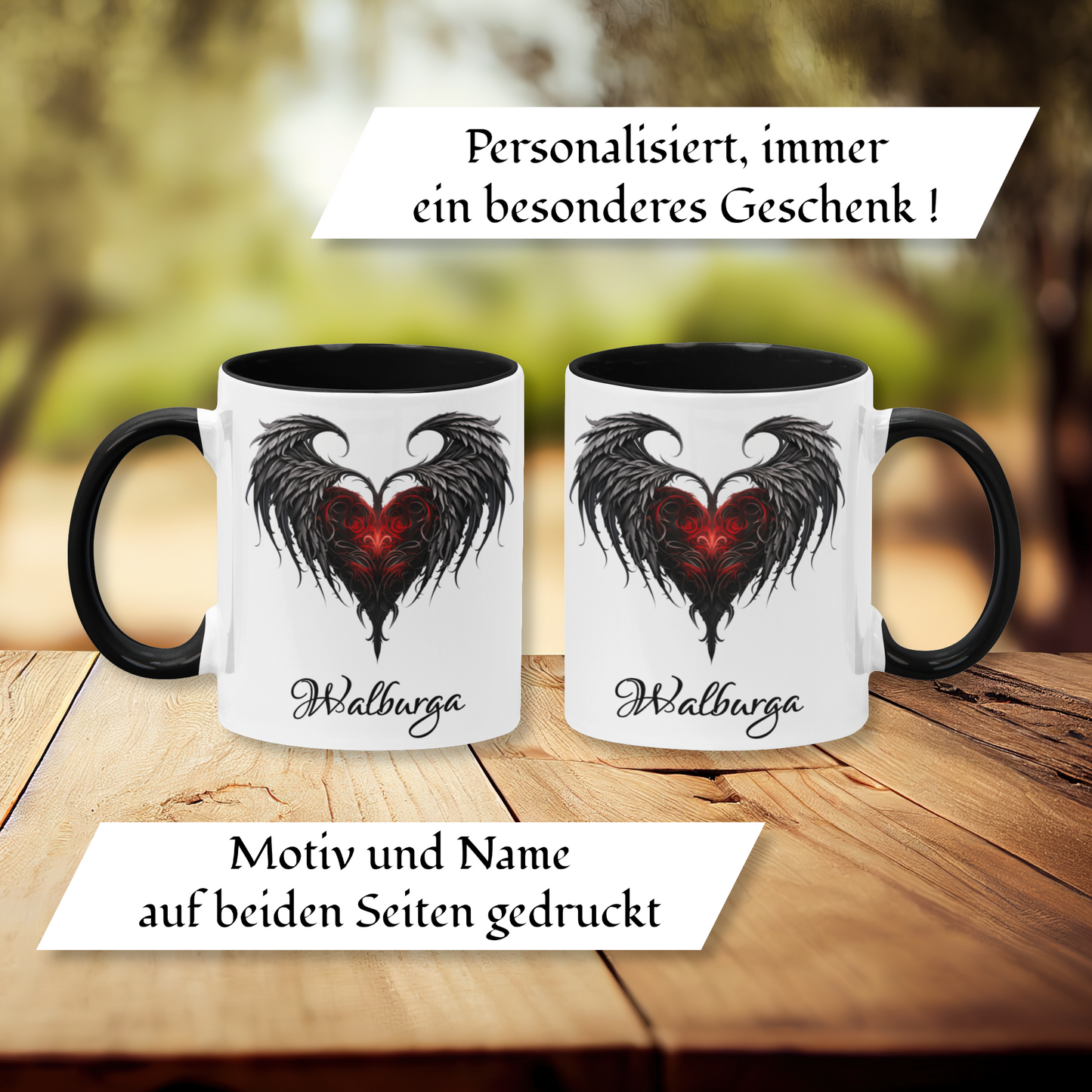 Personalisierte Gothic Tasse