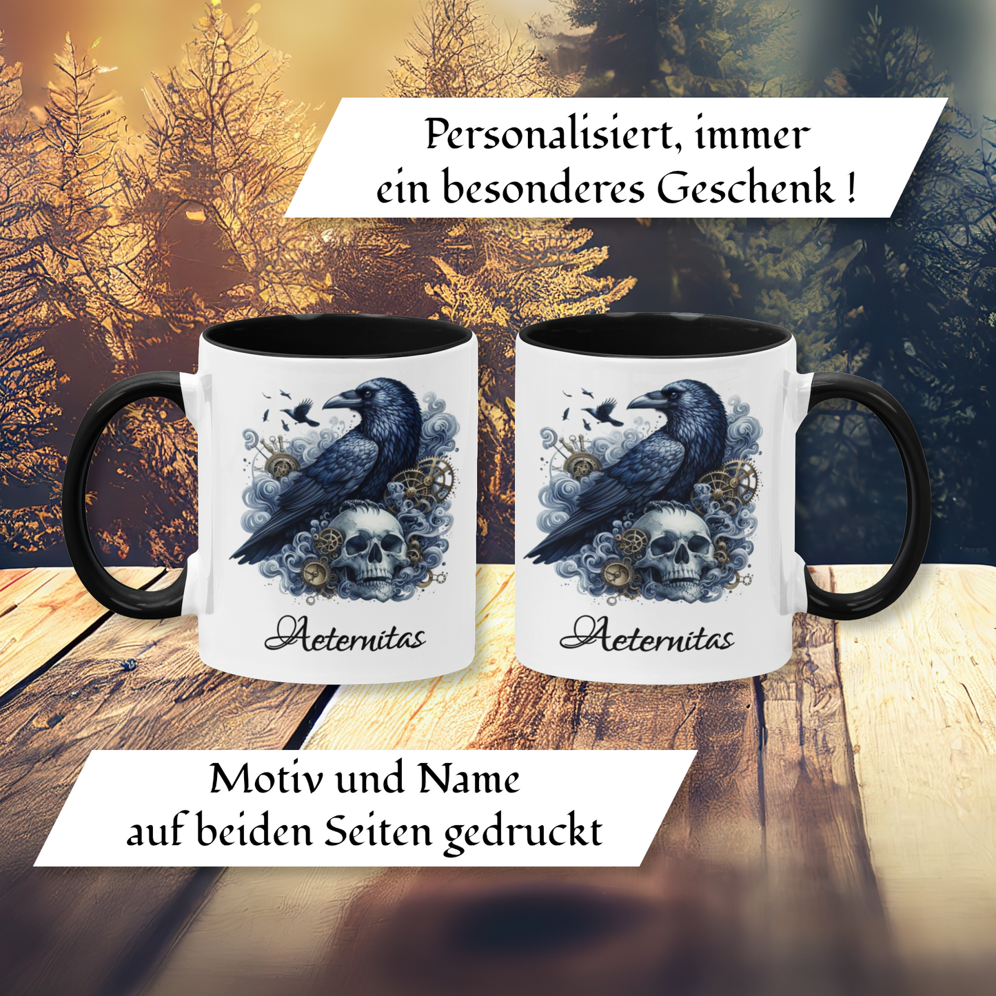 Personalisierte Gothic Tasse