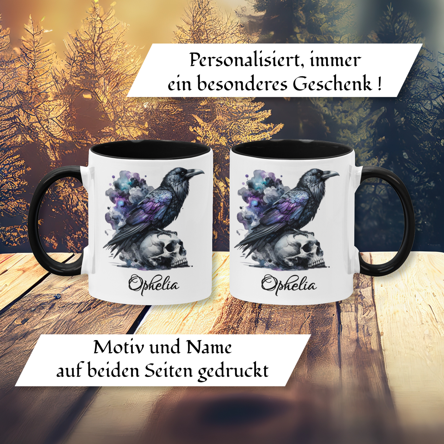 Personalisierte Gothic Tasse
