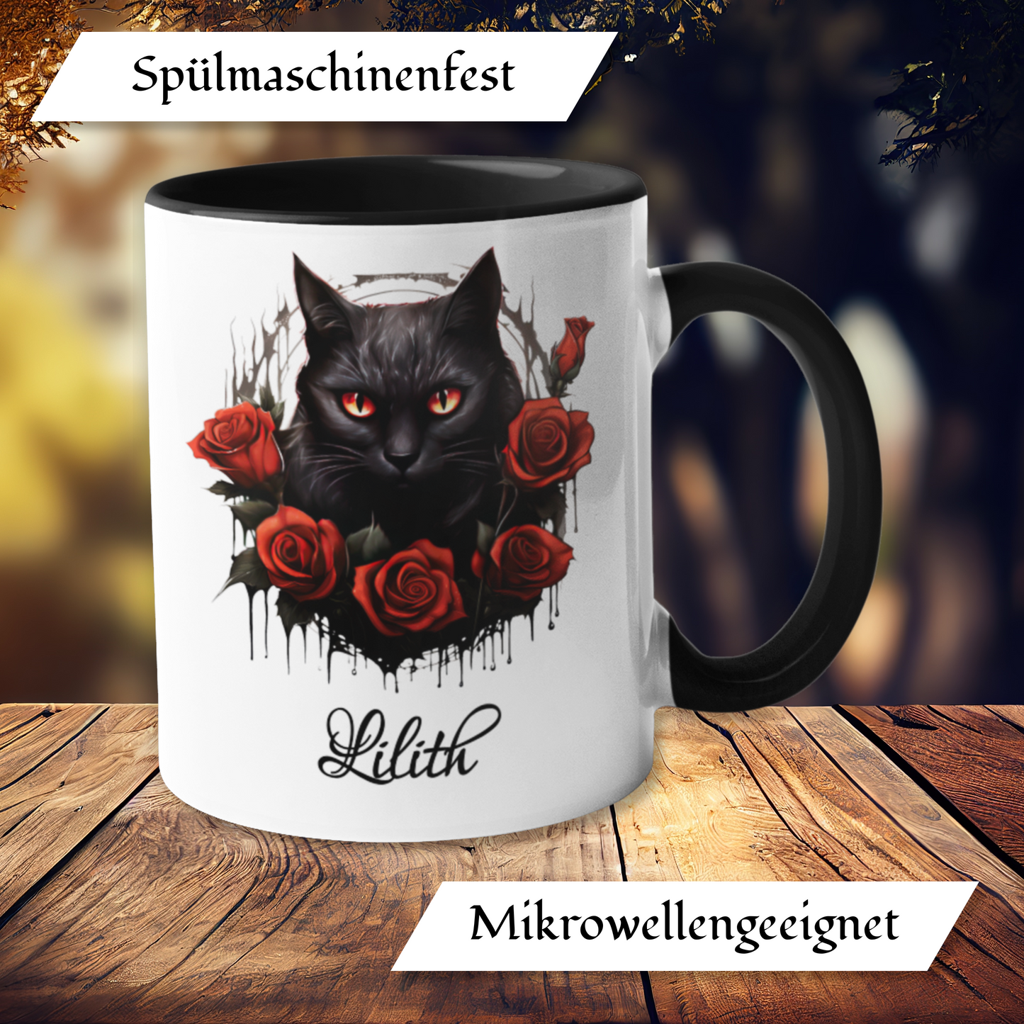 Personalisierte Gothic Tasse