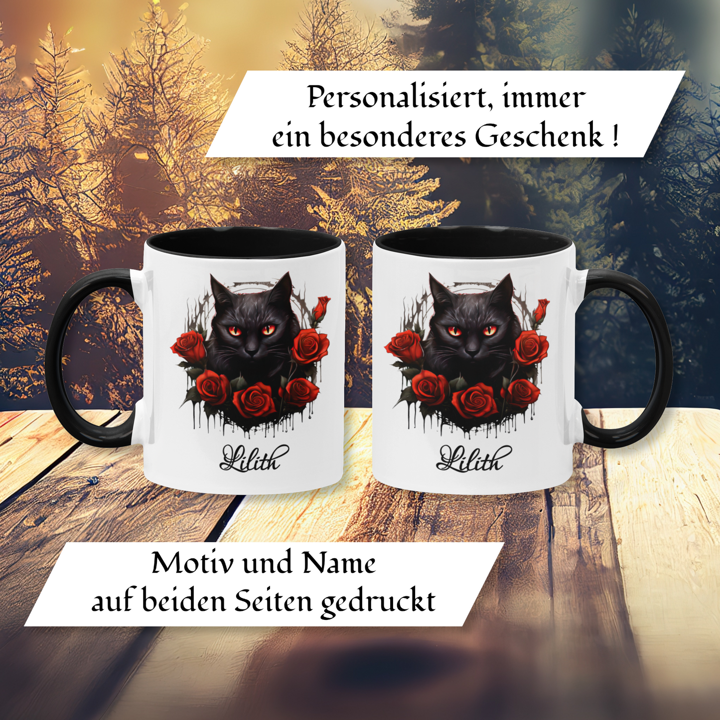 Personalisierte Gothic Tasse