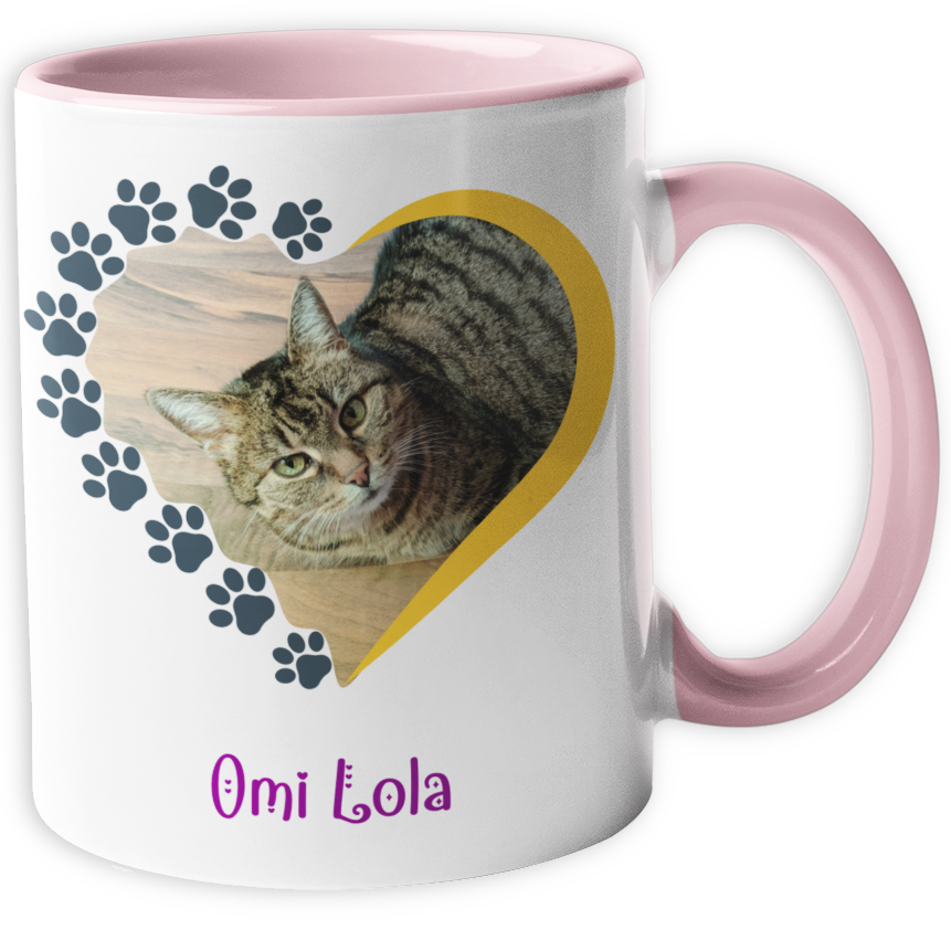 Personalisierte Katzen Tasse mit Foto & Namen
