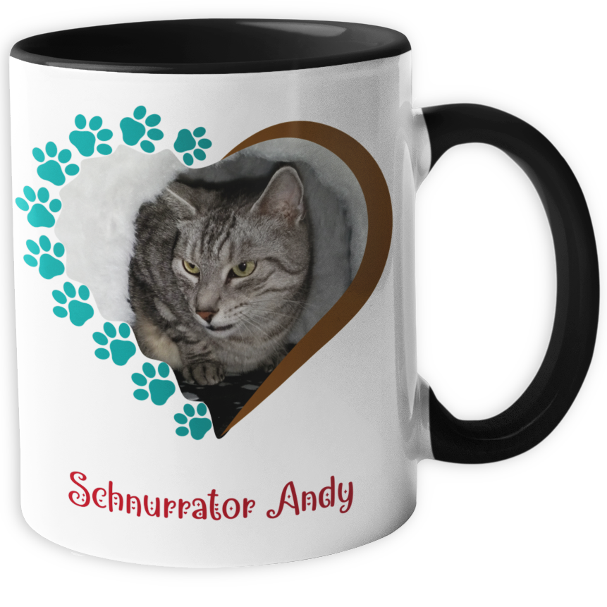 Personalisierte Katzen Tasse mit Foto & Namen