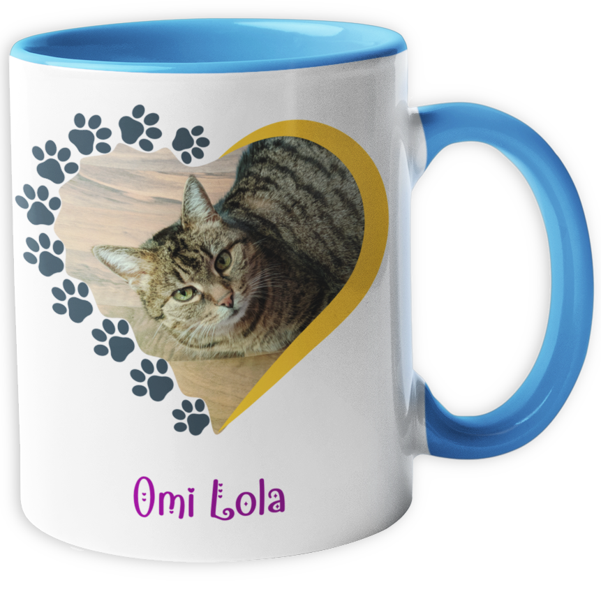 Personalisierte Katzen Tasse mit Foto & Namen
