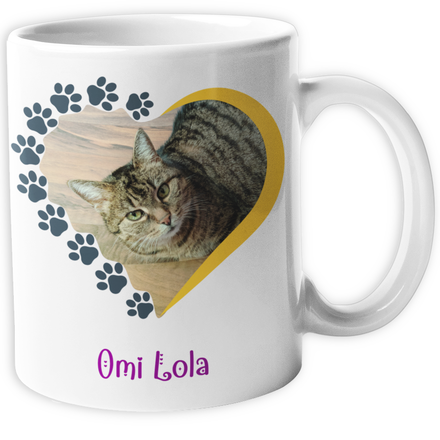 Personalisierte Katzen Tasse mit Foto & Namen