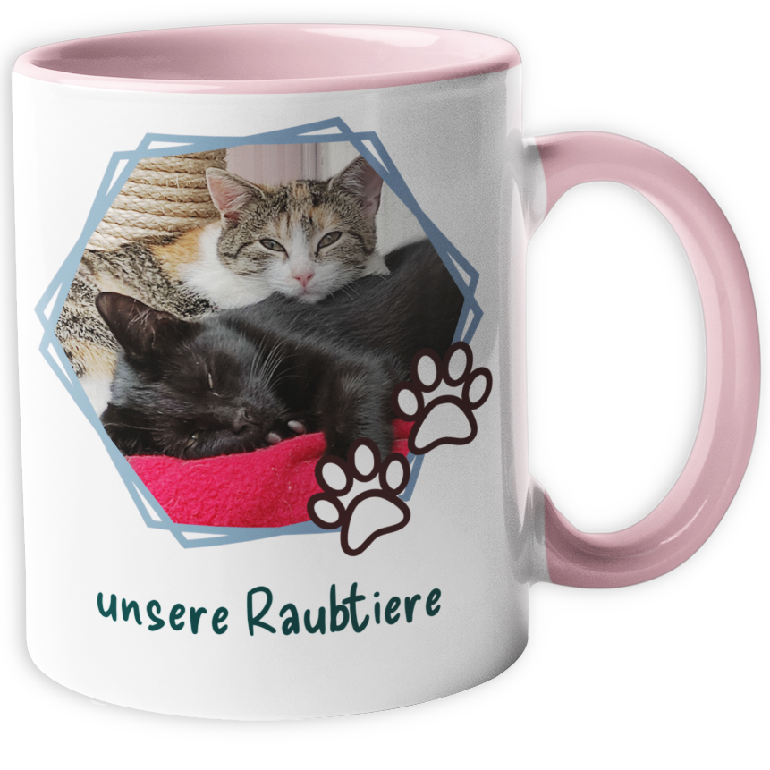 Personalisierte Katzen Tasse mit Foto & Namen