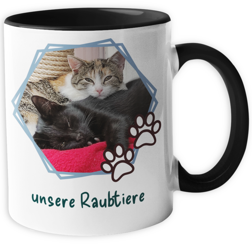 Personalisierte Katzen Tasse mit Foto & Namen