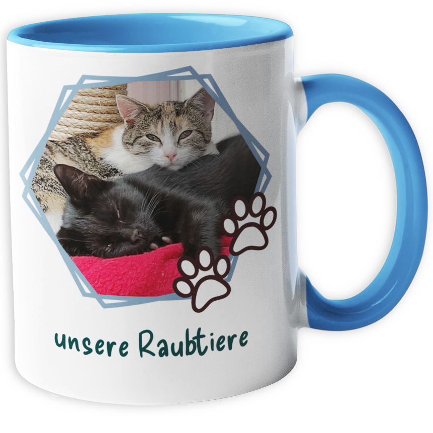 Personalisierte Katzen Tasse mit Foto & Namen