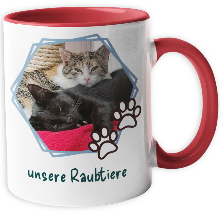 Personalisierte Katzen Tasse mit Foto & Namen