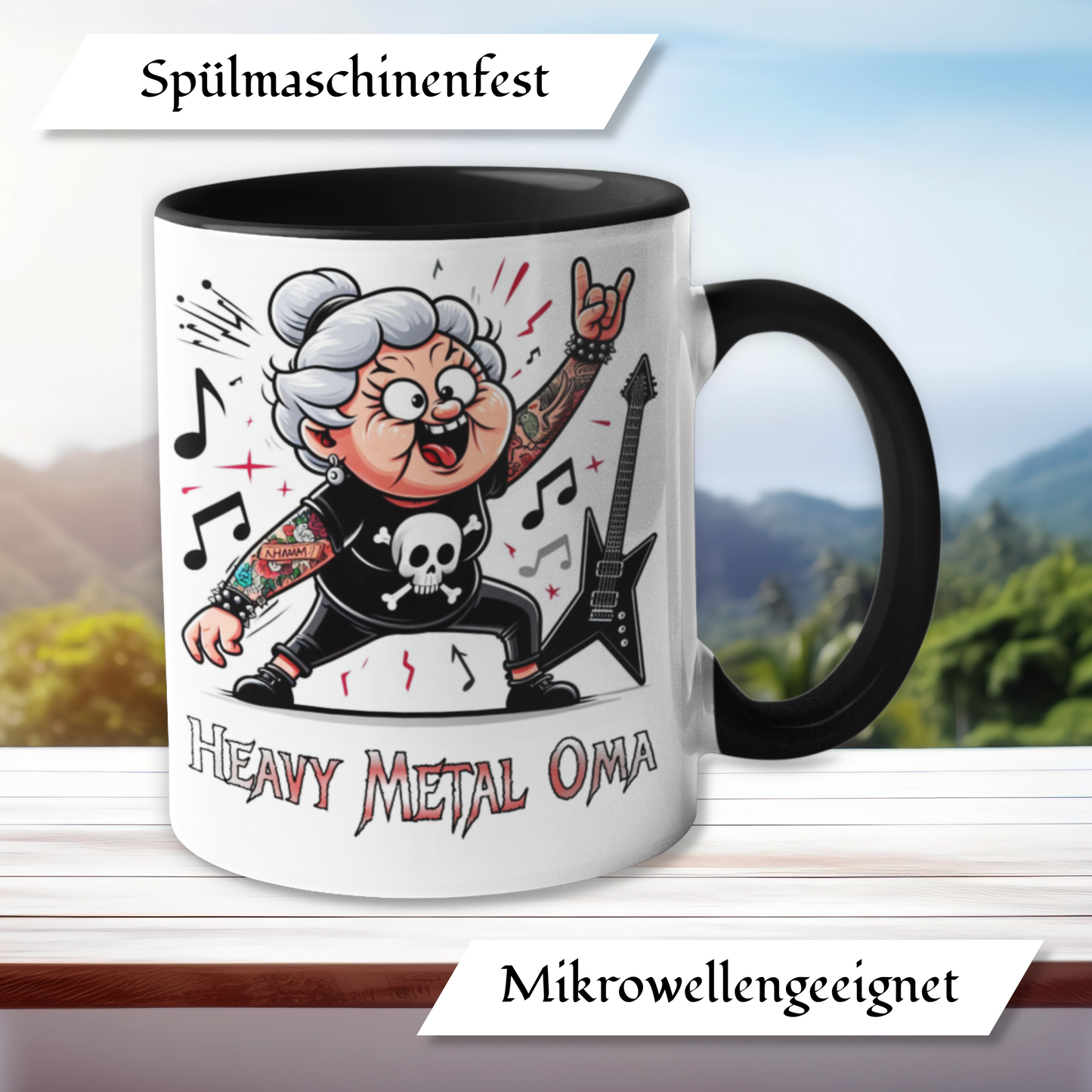 Spruchtasse Heavy Metal Oma