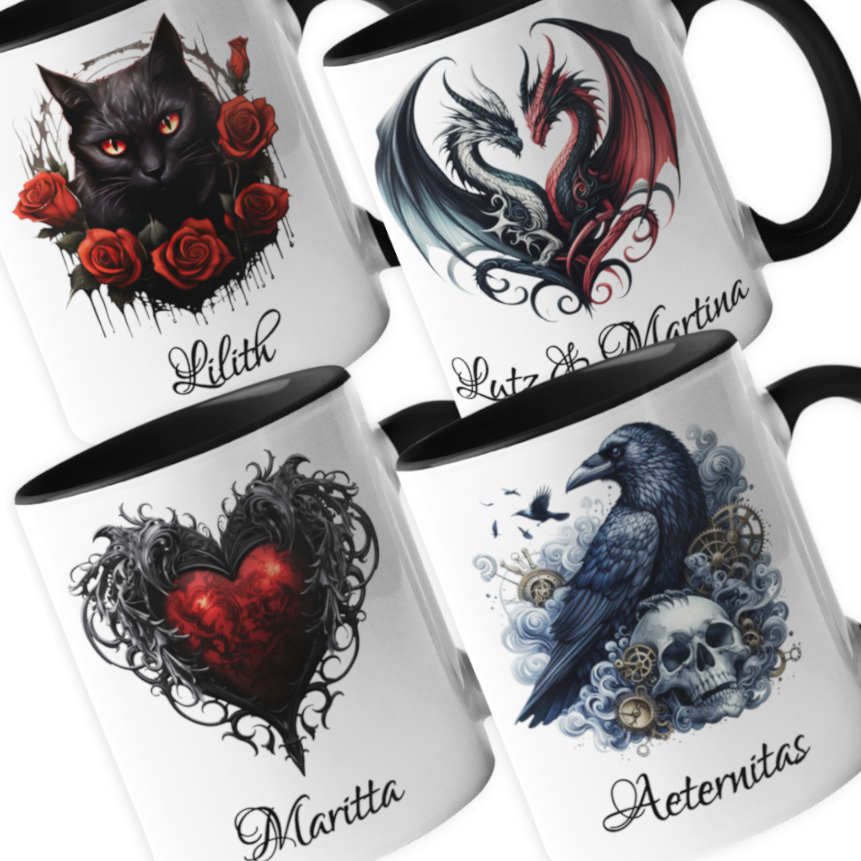 Personalisierte Gothic Tassen