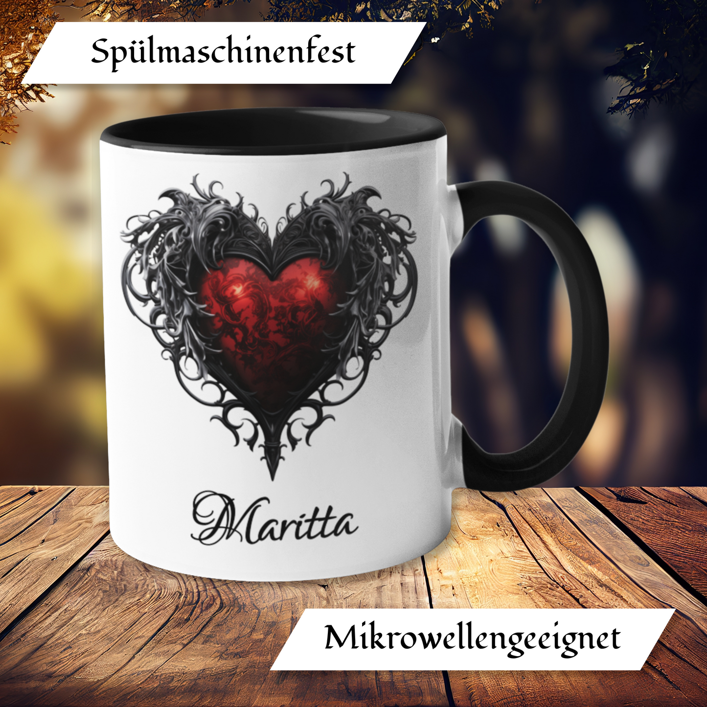 Personalisierte Gothic Tasse