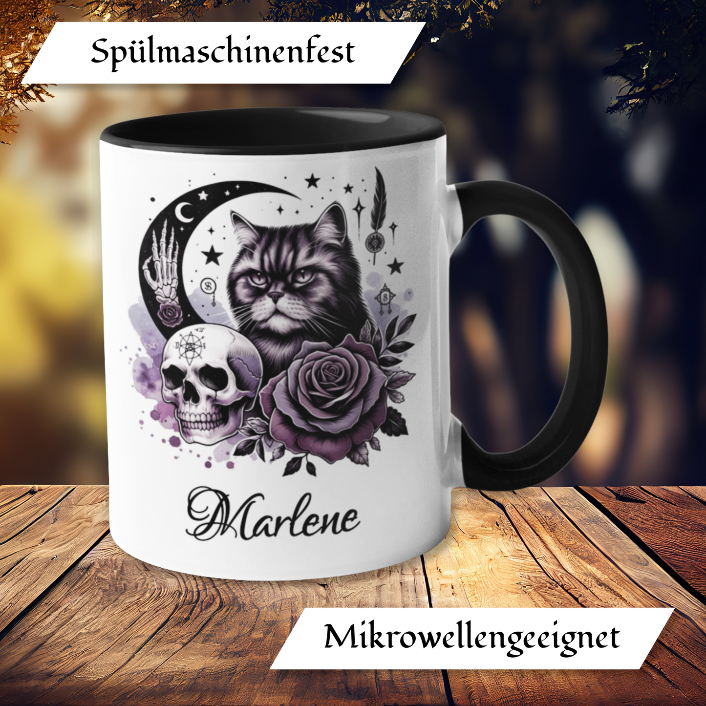 Personalisierte Gothic Tasse