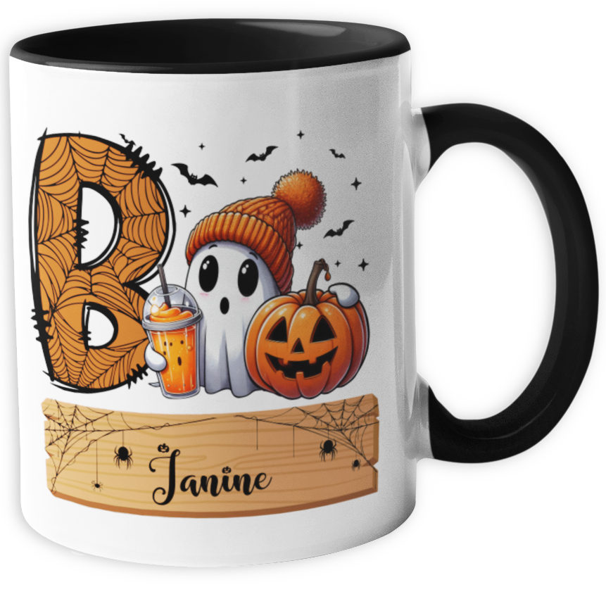 Personalisierte Halloween Tasse "SPOOKY"