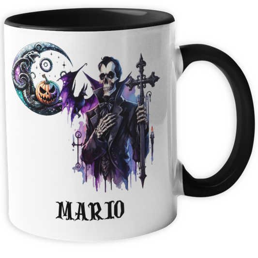 Personalisierte Halloween Tasse "Gothic Count"