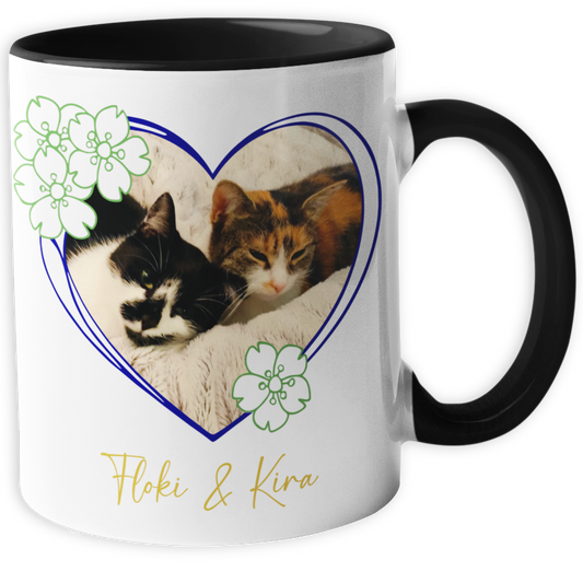 Personalisierte Katzen Tasse mit Foto & Namen
