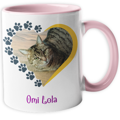 Personalisierte Katzen Tasse mit Foto & Namen