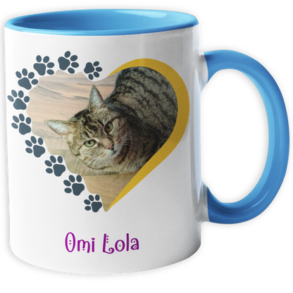 Personalisierte Katzen Tasse mit Foto & Namen