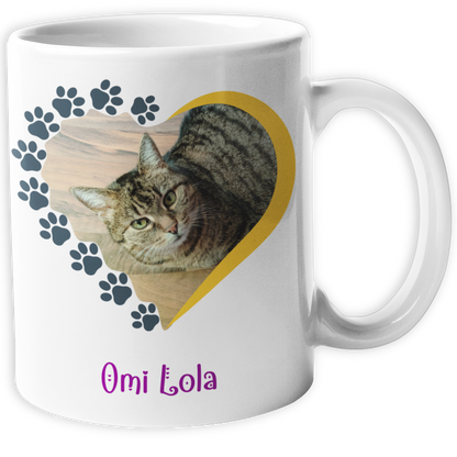 Personalisierte Katzen Tasse mit Foto & Namen