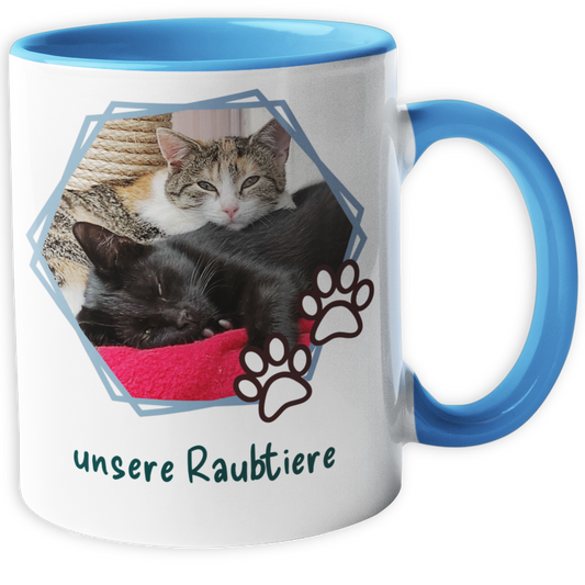 Personalisierte Katzen Tasse mit Foto & Namen