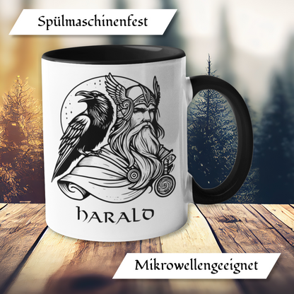 Personalisierte Wikinger Tasse | Motiv Odin