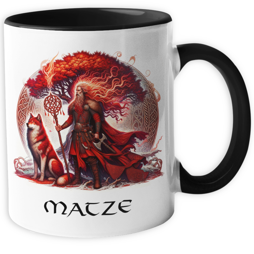 Personalisierte Wikinger Tasse | Motiv Yggdrasil die Weltenesche